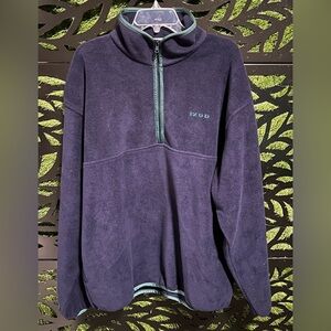 IZOD Men's Dark Blue Quarter Zip Fleece, Size XL